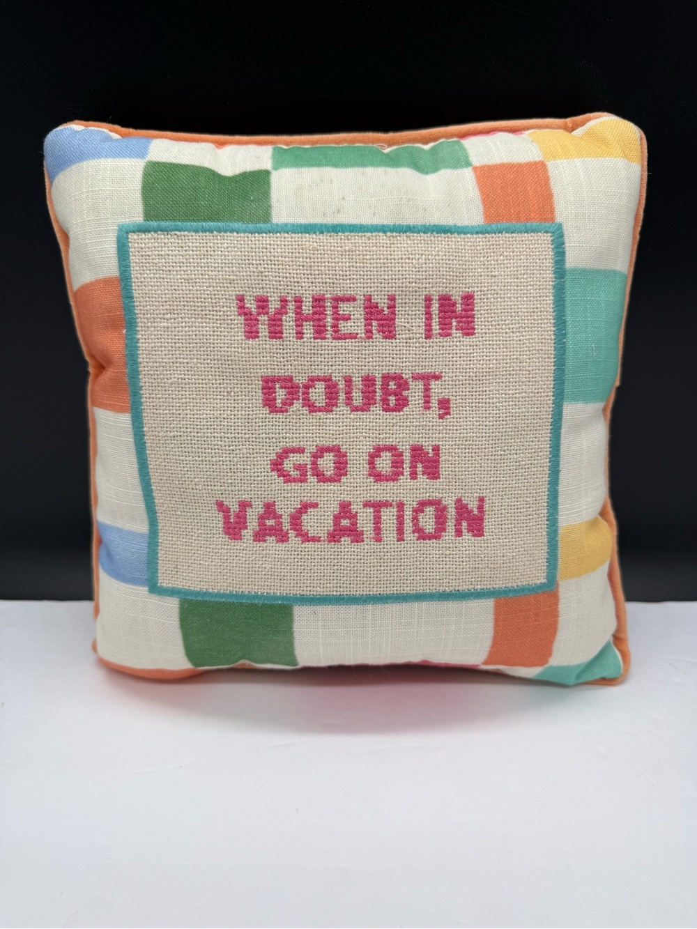Sm Decorative Throw Pillow Perfect For  Airbnb ~ Guest Room Needlepoint Vacation